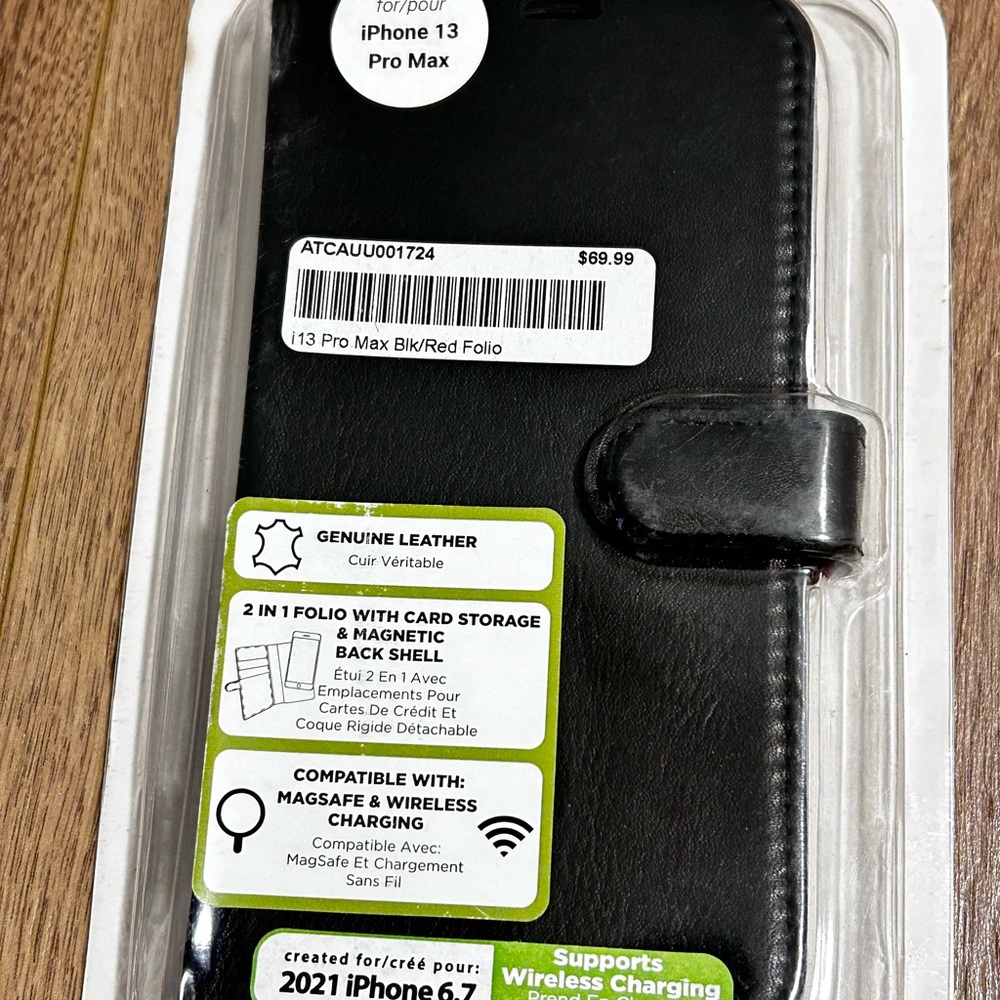 UNiQUE iPhone 13 Pro Max Case Genue Leather A-9002